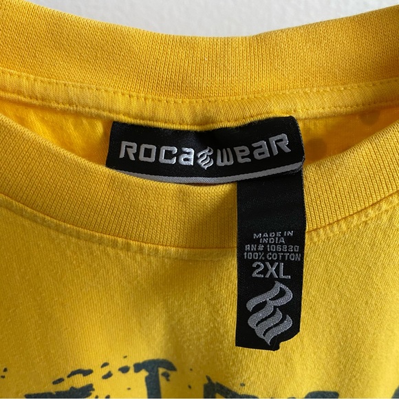 Y2K Rocawear Official front and back printed t-shirt, yellow, XXL - Picture 3 of 11
